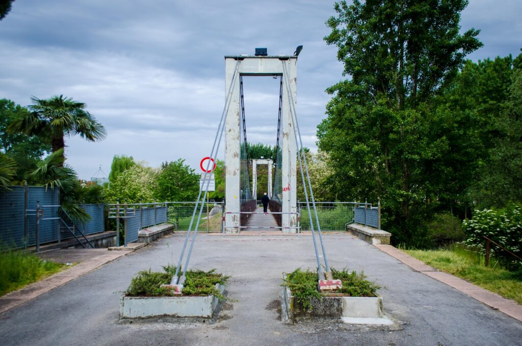 Il ponte pedonale a Palazzolo dello Stella