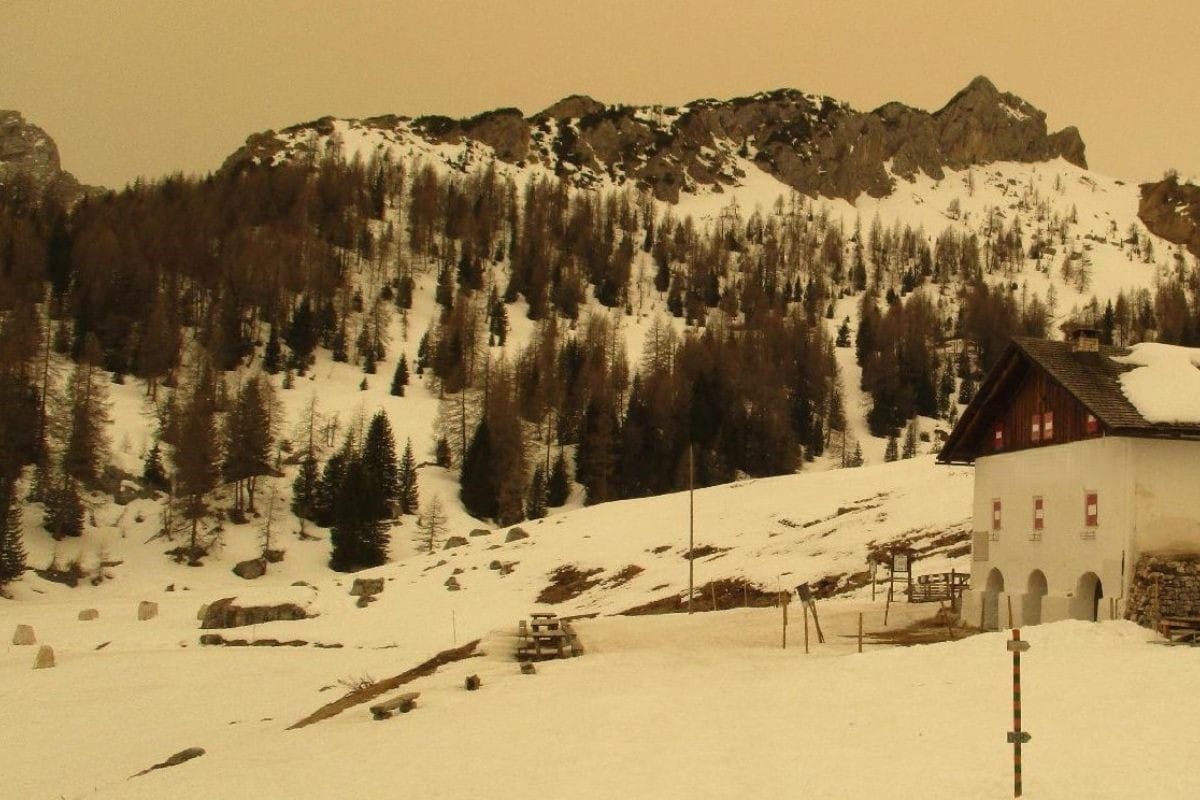 Perché la neve sulle Alpi si è colorata di giallo - immagine di copertina
