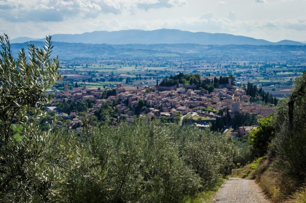 Scendendo verso Spello