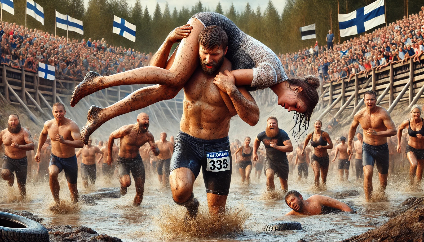 Se questo è uno sport: Wife Carrying, lo sport finlandese in cui devi trasportare tua moglie su un percorso a ostacoli - immagine di copertina