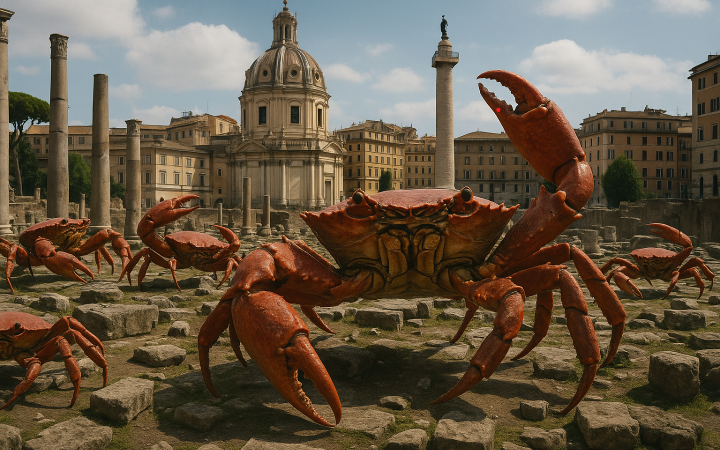 La sorprendente colonia di granchi giganti sotto i Fori Imperiali - immagine di copertina
