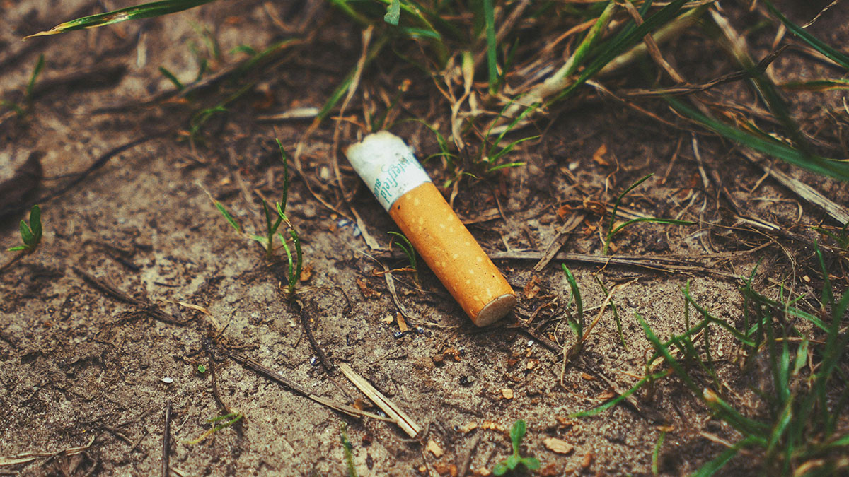 Mozzicone abbandonato