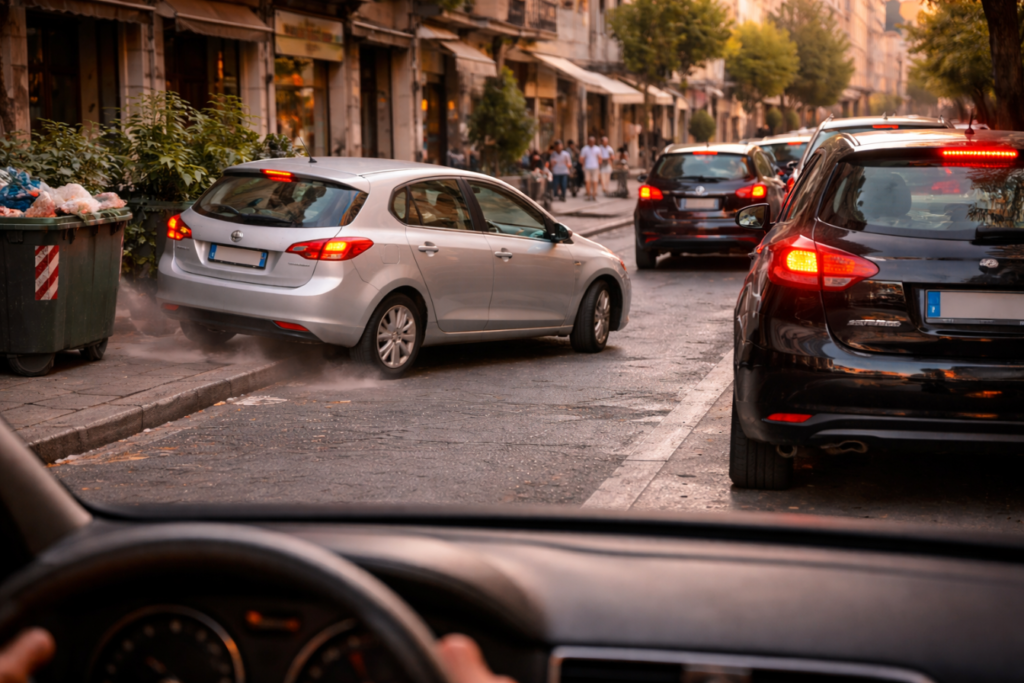 parcheggio visto all'ultimo secondo